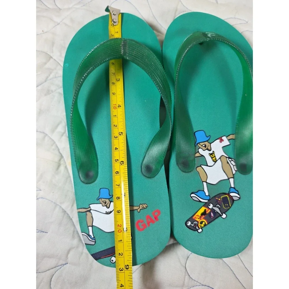 Vintage Y2K Flip‎ Flop Skater Green GAP Youth Size 1 / 2